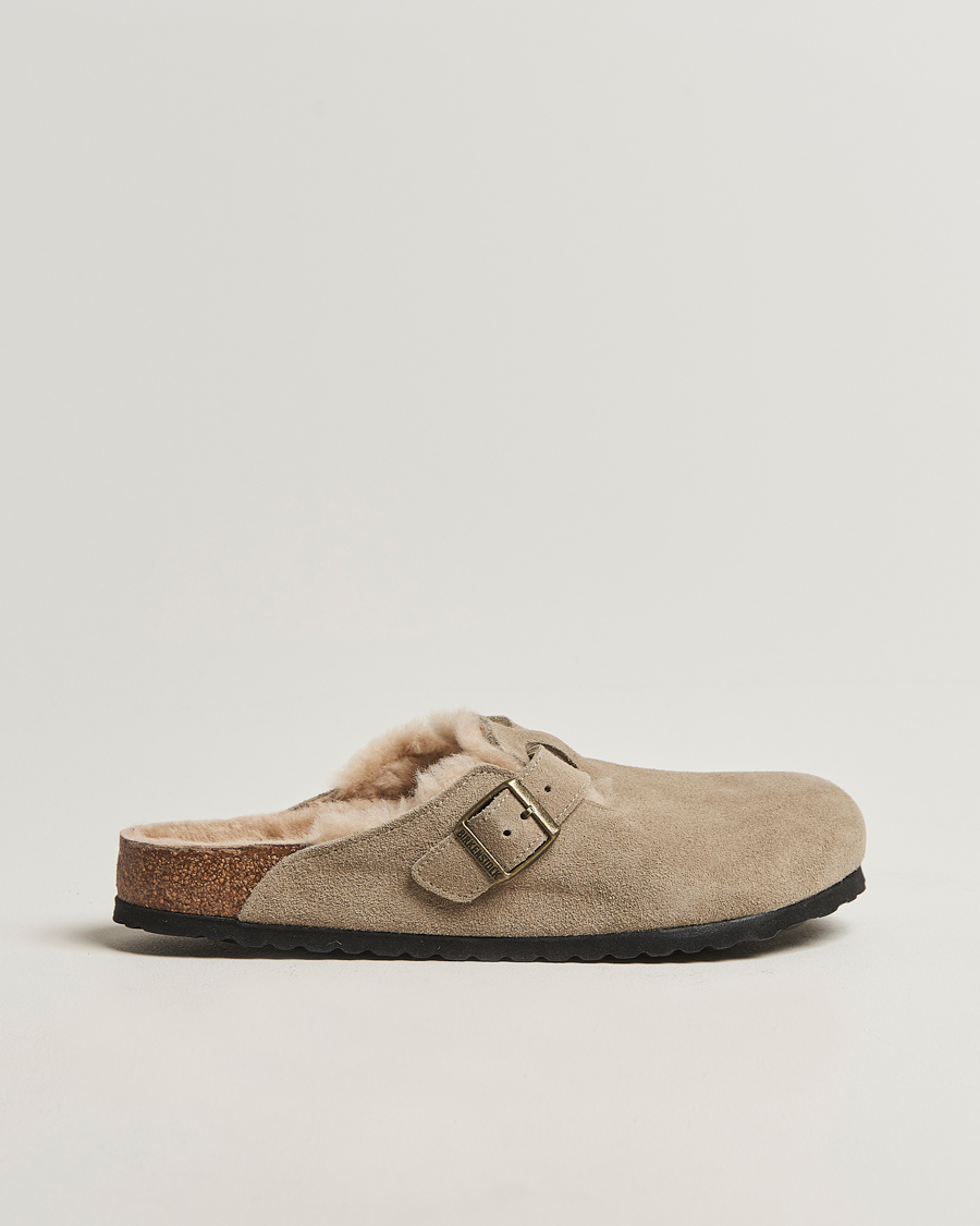 Hombres | Sandalias y chanclas | BIRKENSTOCK | Boston Shearling Taupe Suede