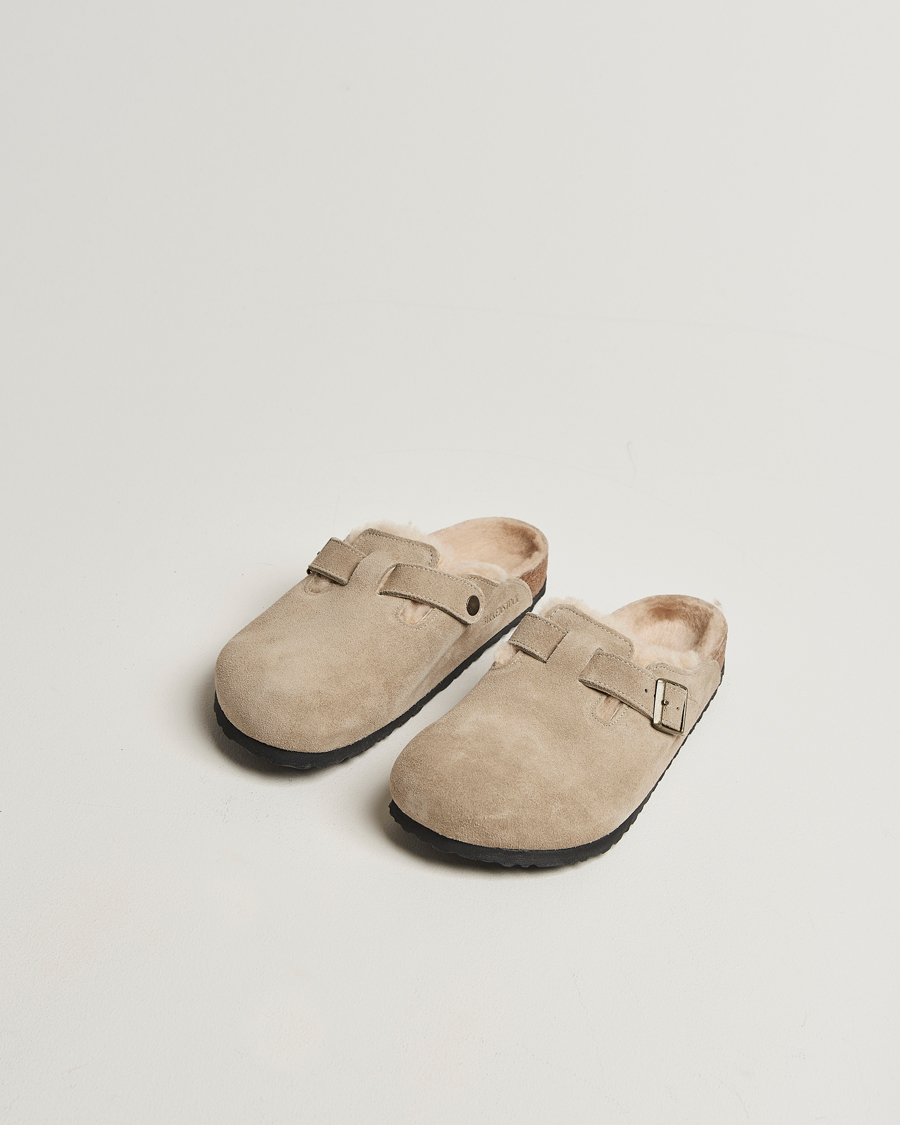 Hombres | Sandalias y chanclas | BIRKENSTOCK | Boston Shearling Taupe Suede