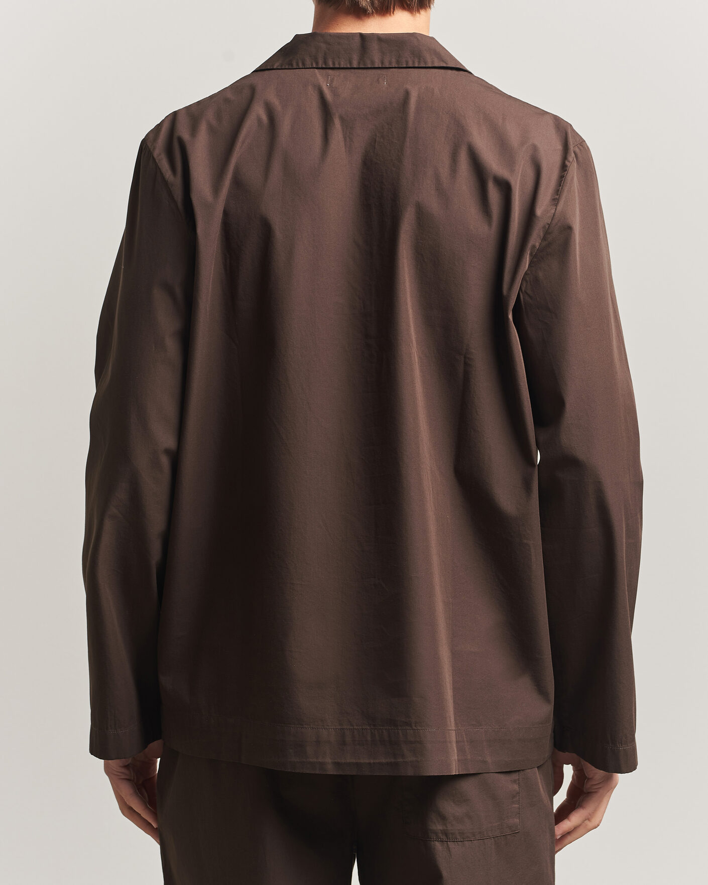 Hombres | Pijamas y batas | Tekla | Poplin Pyjama Shirt Coffee