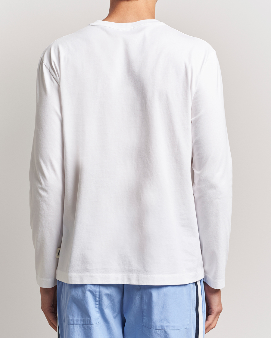 Hombres | Camisetas | Tekla | Organic Cotton Long Sleeve T-Shirt White