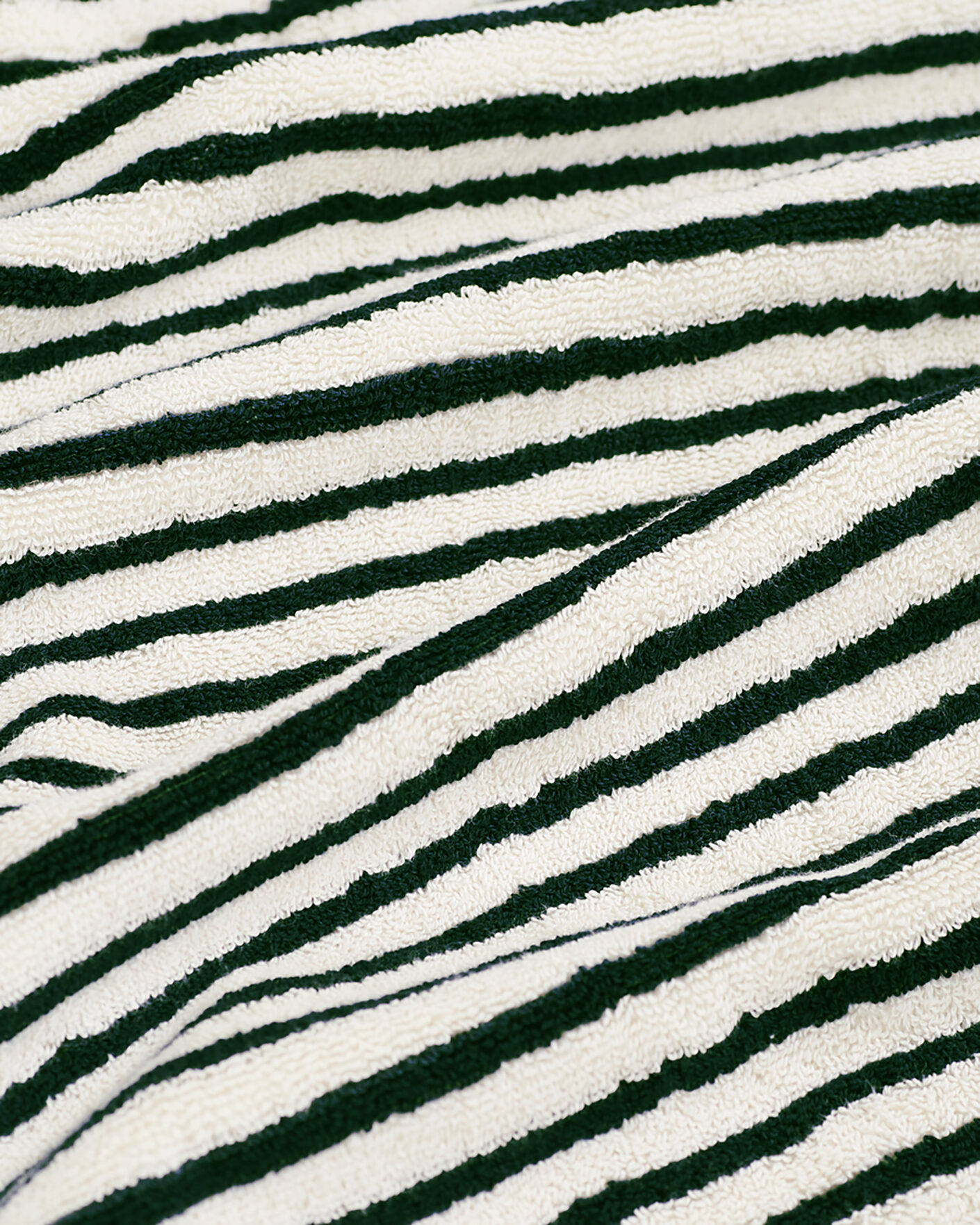 Hombres | Telas | Tekla | Organic Terry Hand Towel Racing Green Stripes