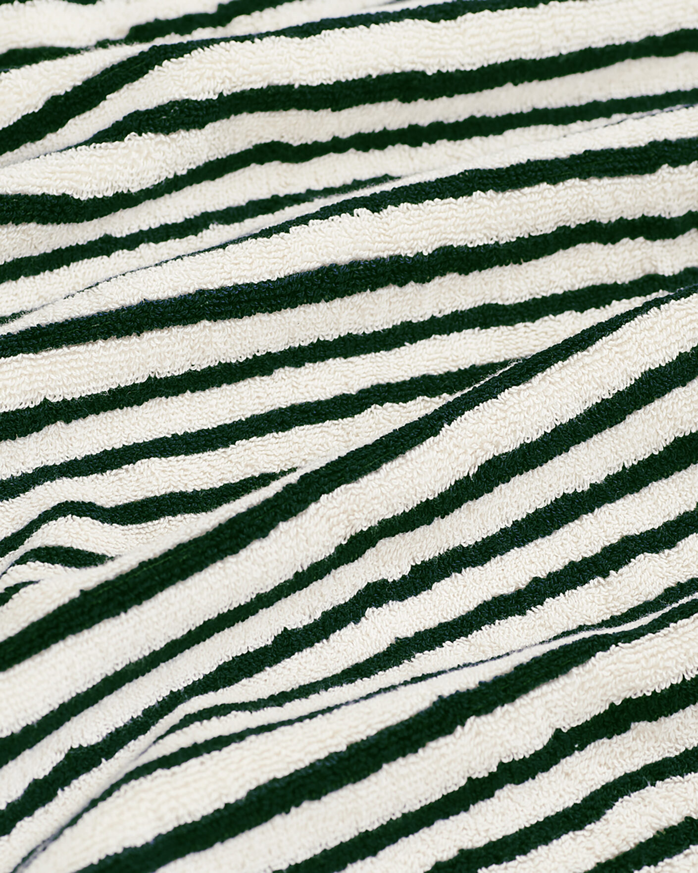 Hombres | Tekla Organic Terry Bath Towel Racing Green Stripes | Tekla | Organic Terry Bath Towel Racing Green Stripes