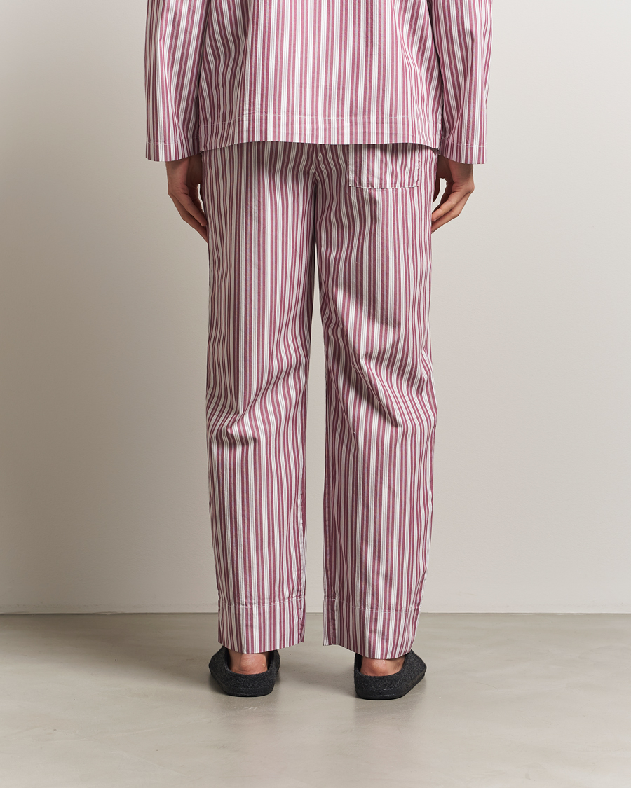 Hombres | Pijamas y batas | Tekla | Poplin Pyjama Pants Rhubarb Stripes