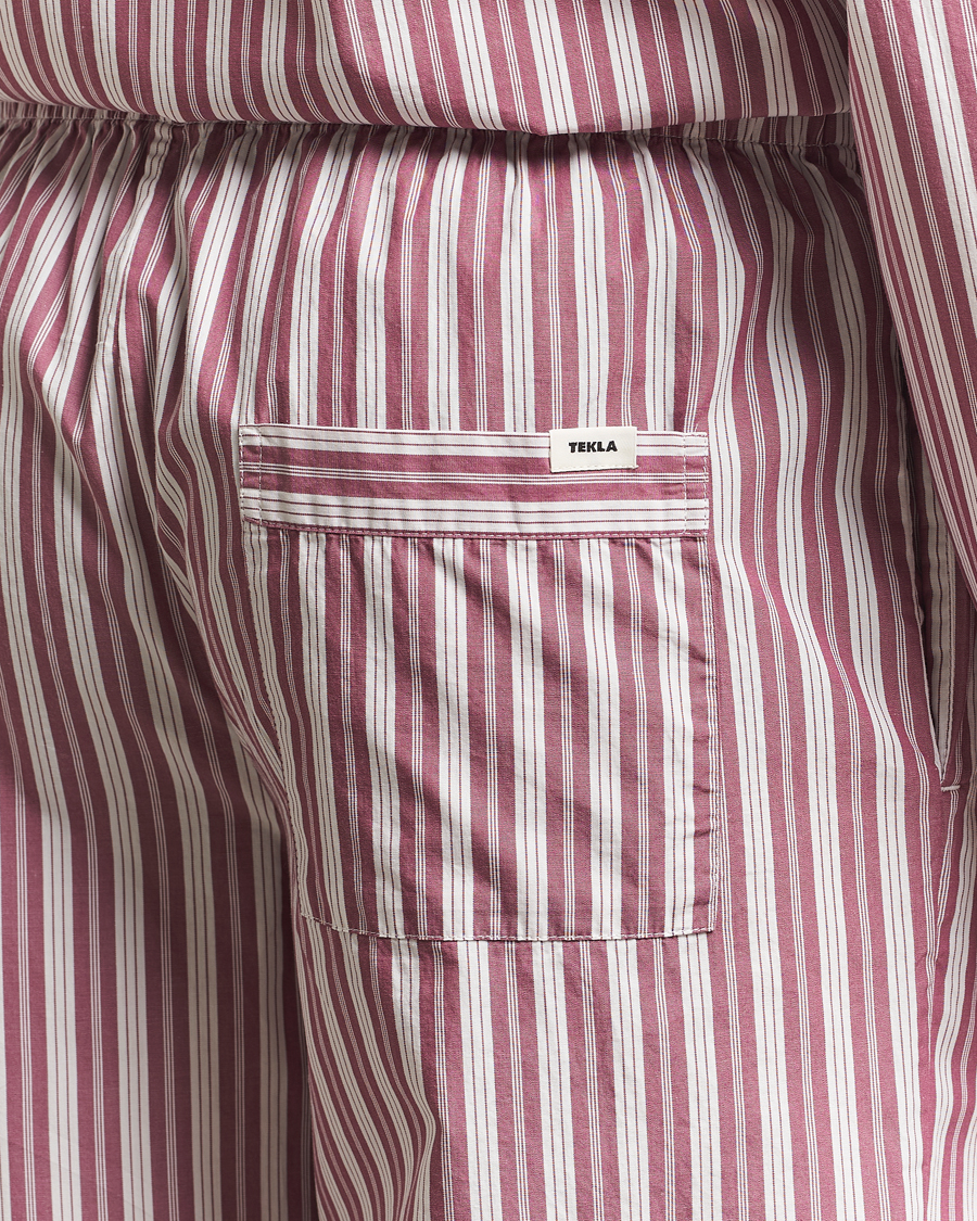 Hombres | Pijamas y batas | Tekla | Poplin Pyjama Pants Rhubarb Stripes