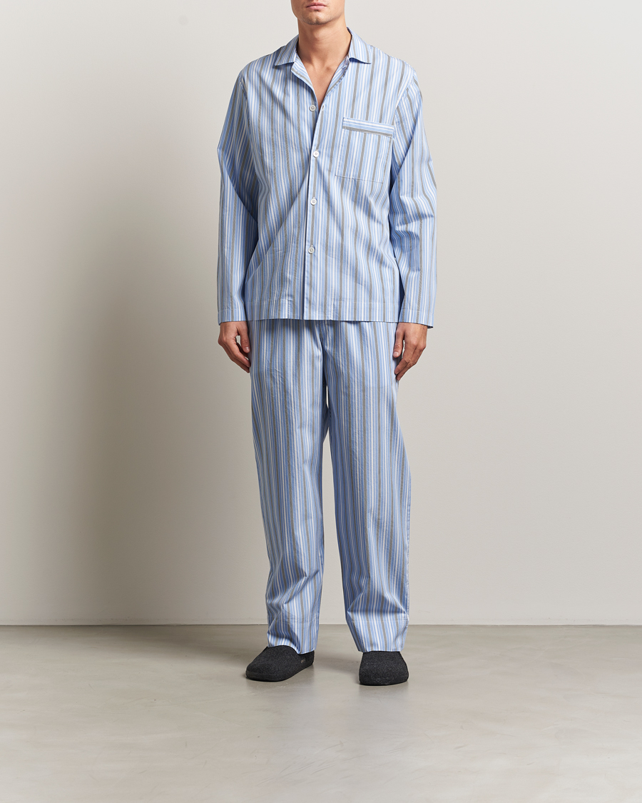 Hombres | Pijamas y batas | Tekla | Poplin Pyjama Pants Stave Stripes