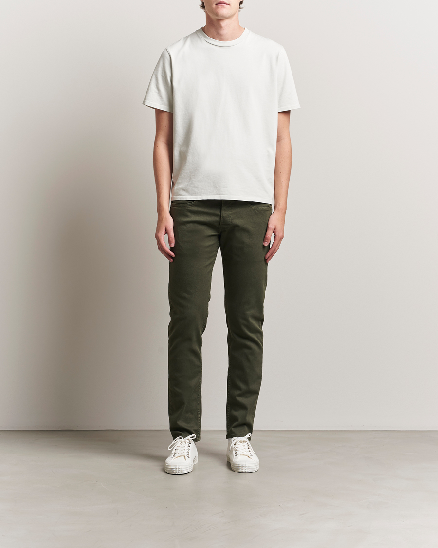 Hombres | Pantalones | Replay | Grover Bullstretch 5-Pocket Pants Dark Green