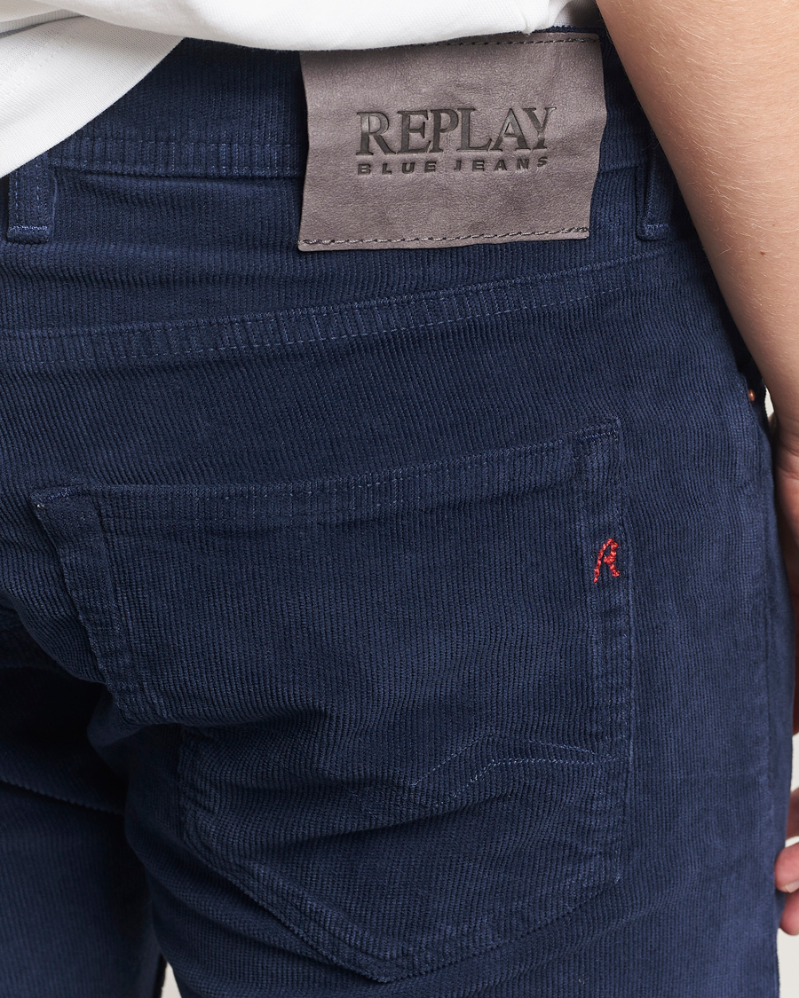 Hombres | Pantalones | Replay | Grover Corduroy 5-Pocket Pants Navy