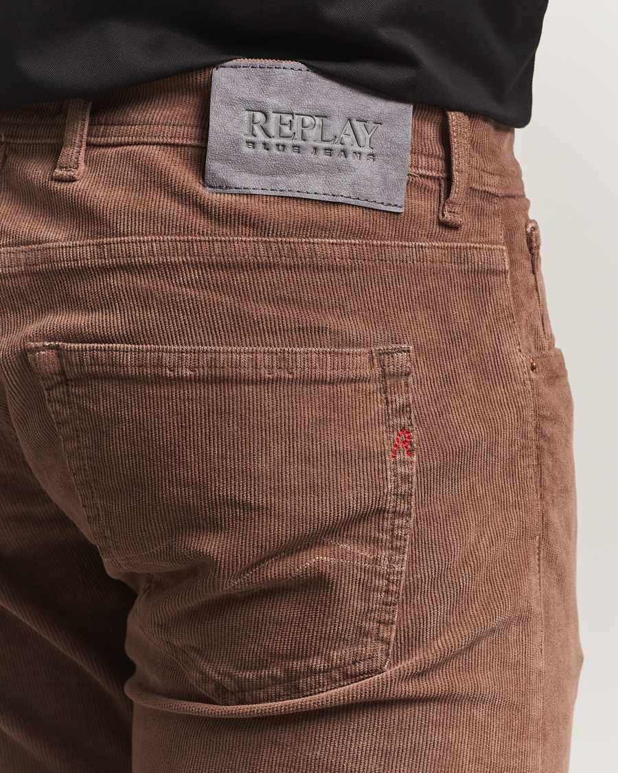 Hombres | Pantalones | Replay | Grover Corduroy 5-Pocket Pants Biscuit Brown