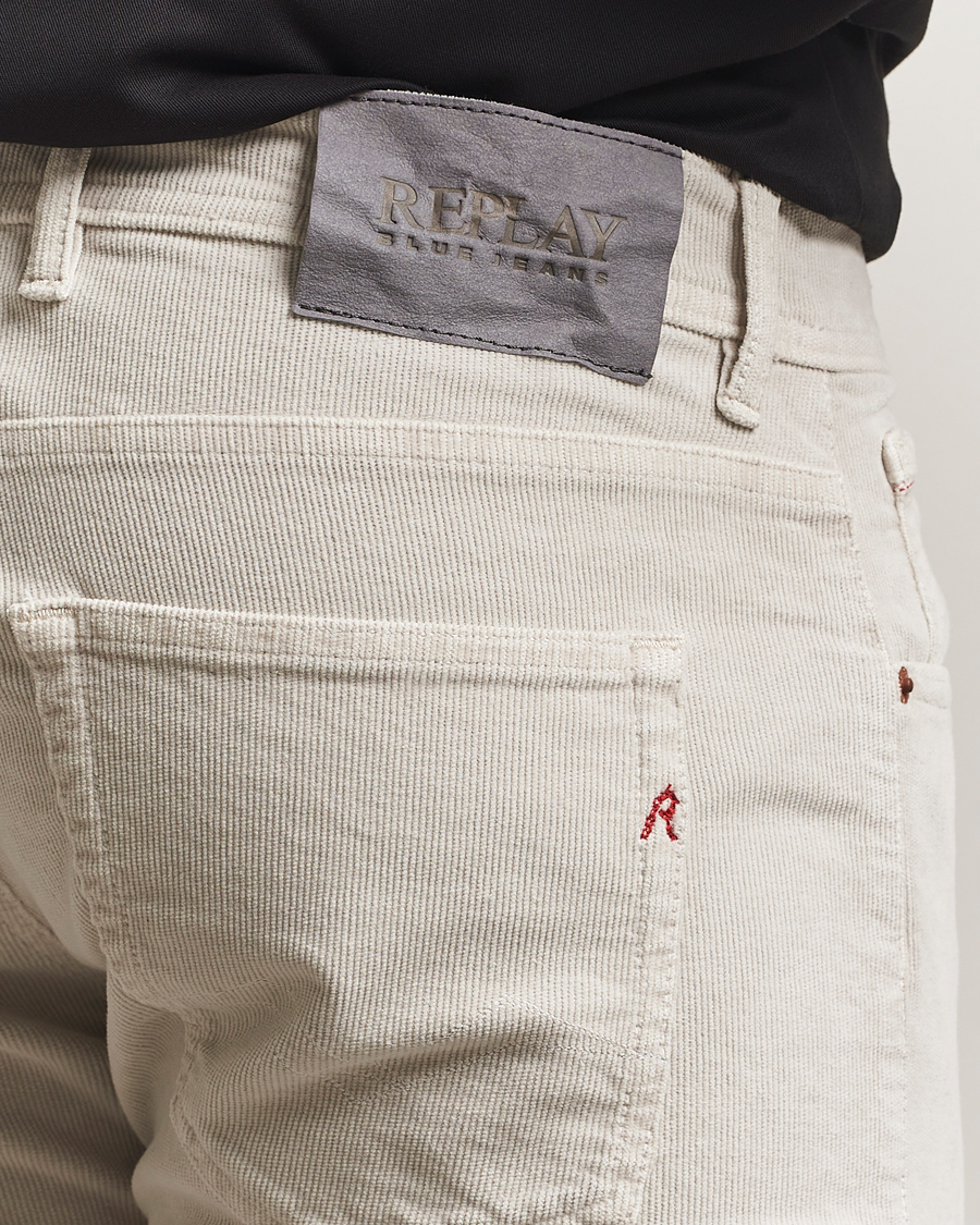 Hombres | Pantalones | Replay | Grover Corduroy 5-Pocket Pants Moon Grey