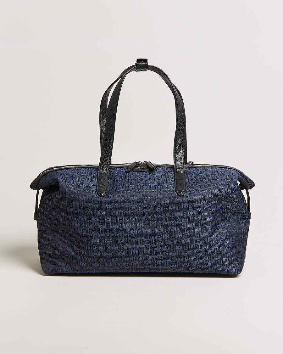 Hombres | Bolsos | Smythson | Canvas Stamp Small Travel Bag Navy