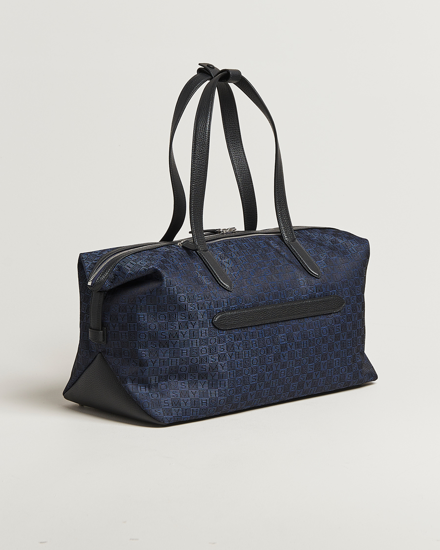 Hombres | Bolsos | Smythson | Canvas Stamp Small Travel Bag Navy