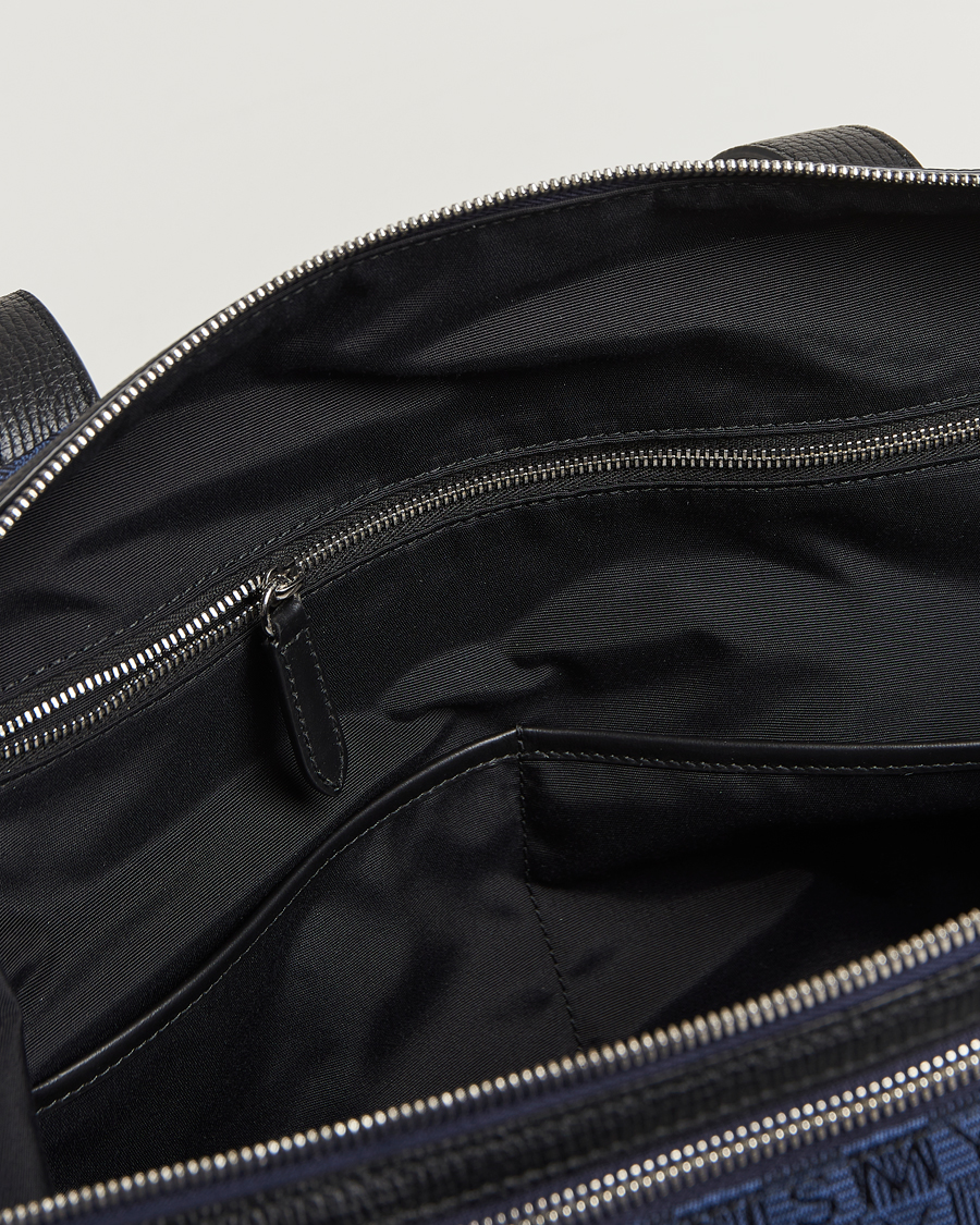 Hombres | Bolsos | Smythson | Canvas Stamp Small Travel Bag Navy