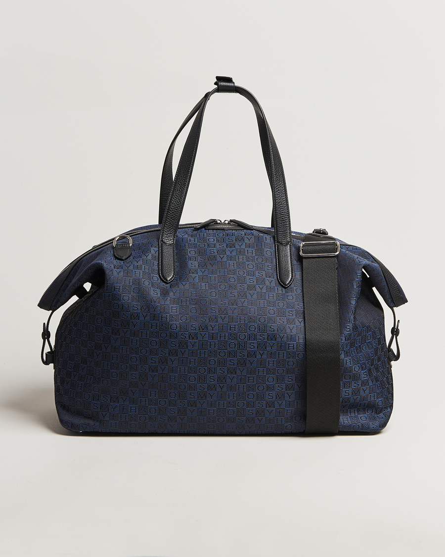 Hombres | Bolsos | Smythson | Canvas Stamp Travel Bag Navy