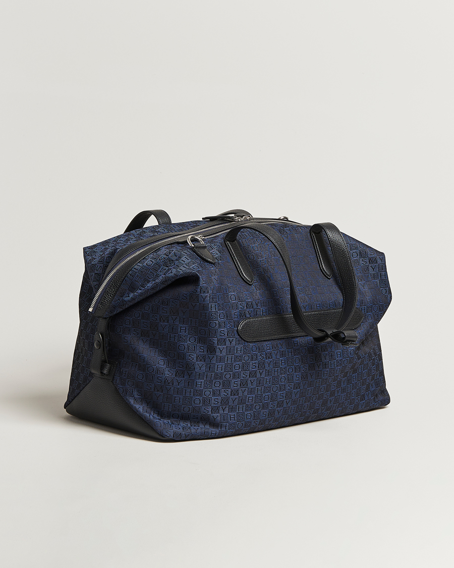 Hombres | Bolsos | Smythson | Canvas Stamp Travel Bag Navy