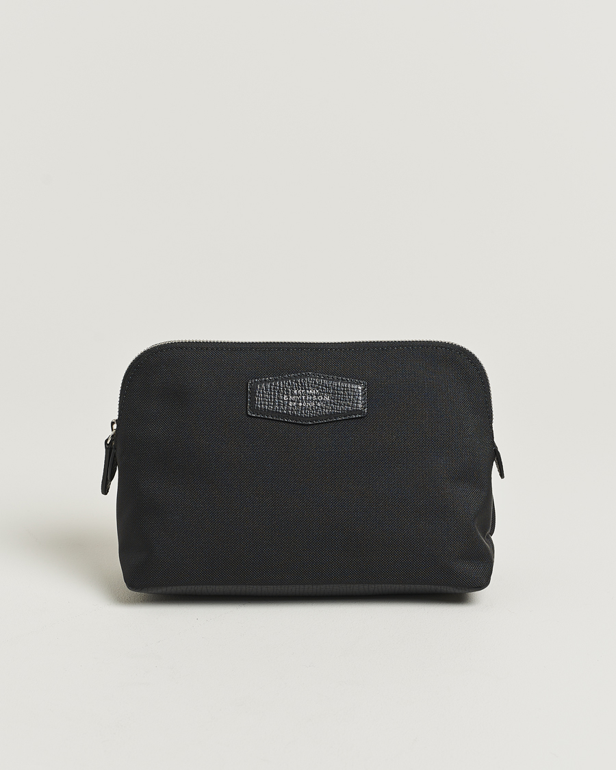 Hombres | Bolsos | Smythson | Canvas Norton Travel Pouch Black