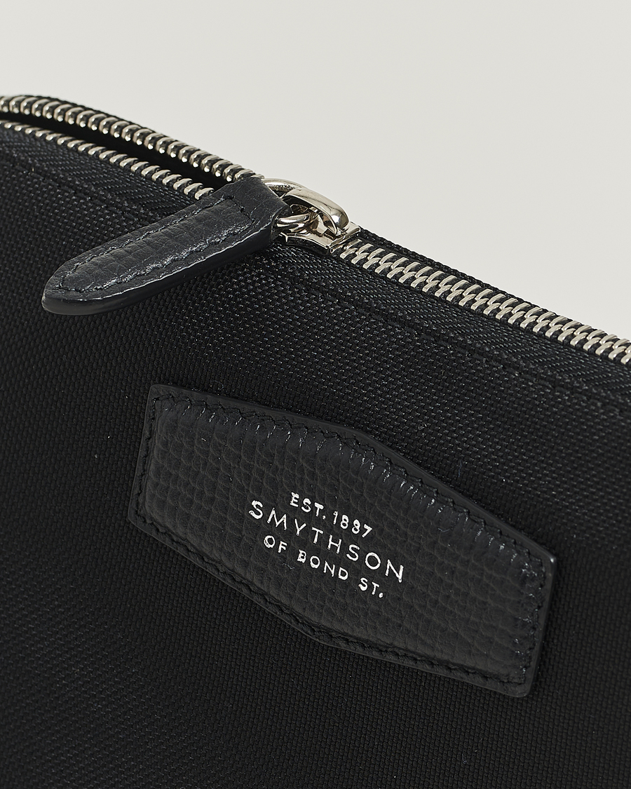 Hombres | Bolsos | Smythson | Canvas Norton Travel Pouch Black