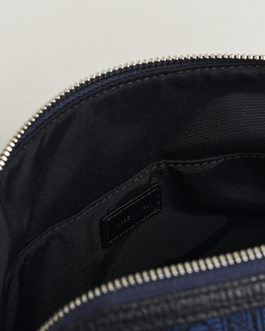 Hombres | Smythson Canvas Stamp Travel Pouch Navy | Smythson | Canvas Stamp Travel Pouch Navy