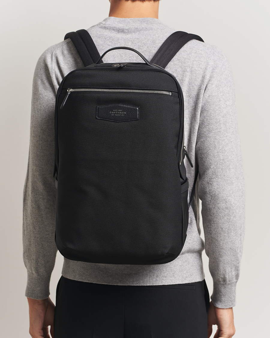 Hombres | Bolsos | Smythson | Canvas Norton Backpack Black