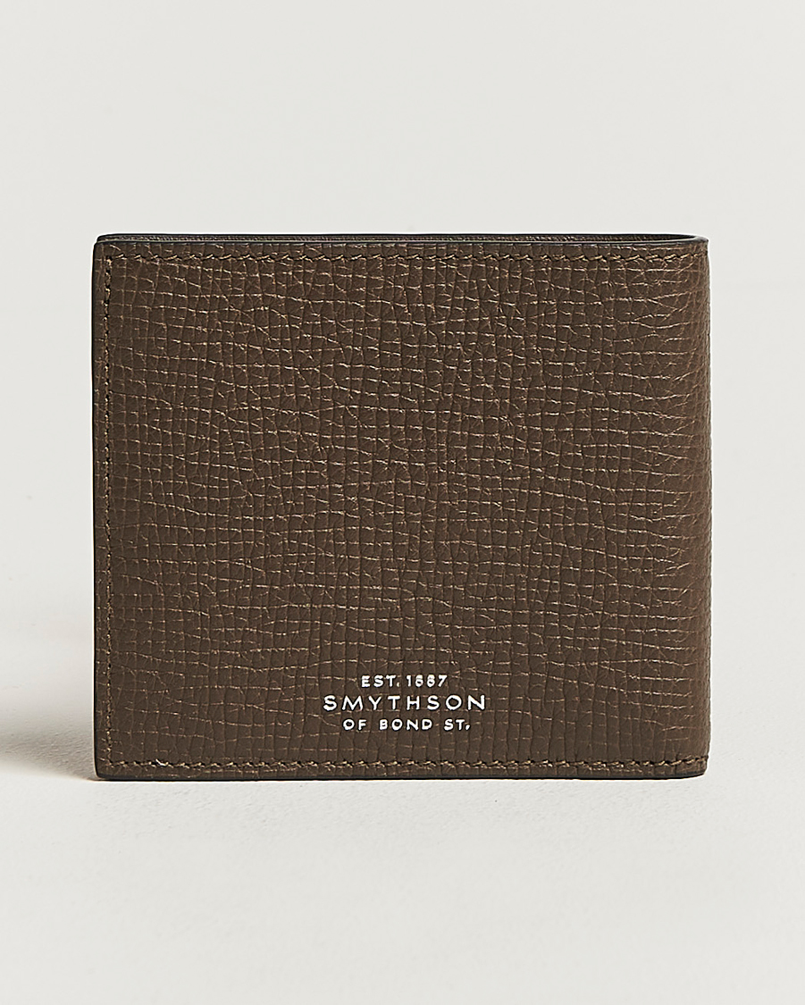 Hombres | Billeteras | Smythson | Ludlow 6 Card Wallet Dark Olive