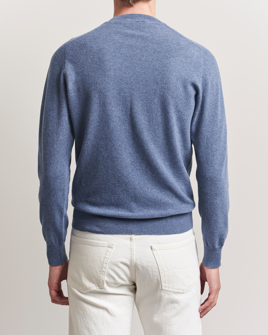 Hombres | Jerséis y prendas de punto | Altea | Wool/Cashmere Crew Neck Pullover Blue
