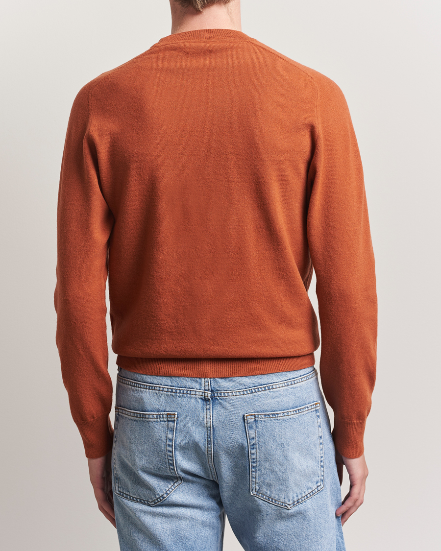 Hombres | Jerséis y prendas de punto | Altea | Wool/Cashmere Crew Neck Pullover Orange