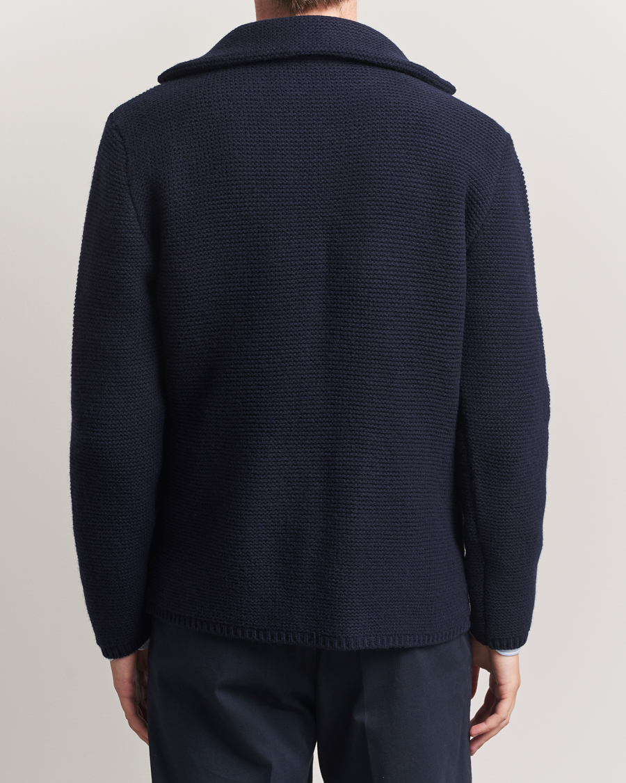 Hombres | Jerséis y prendas de punto | Altea | Wool Cardigan Jacket Navy