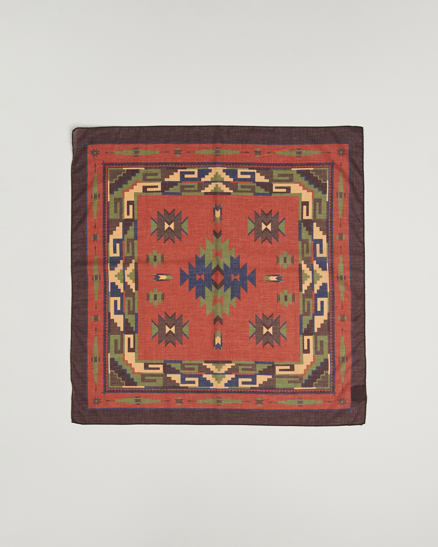 Hombres | Amanda Christensen Cotton Voilé Printed Bandana Rust | Amanda Christensen | Cotton Voilé Printed Bandana Rust