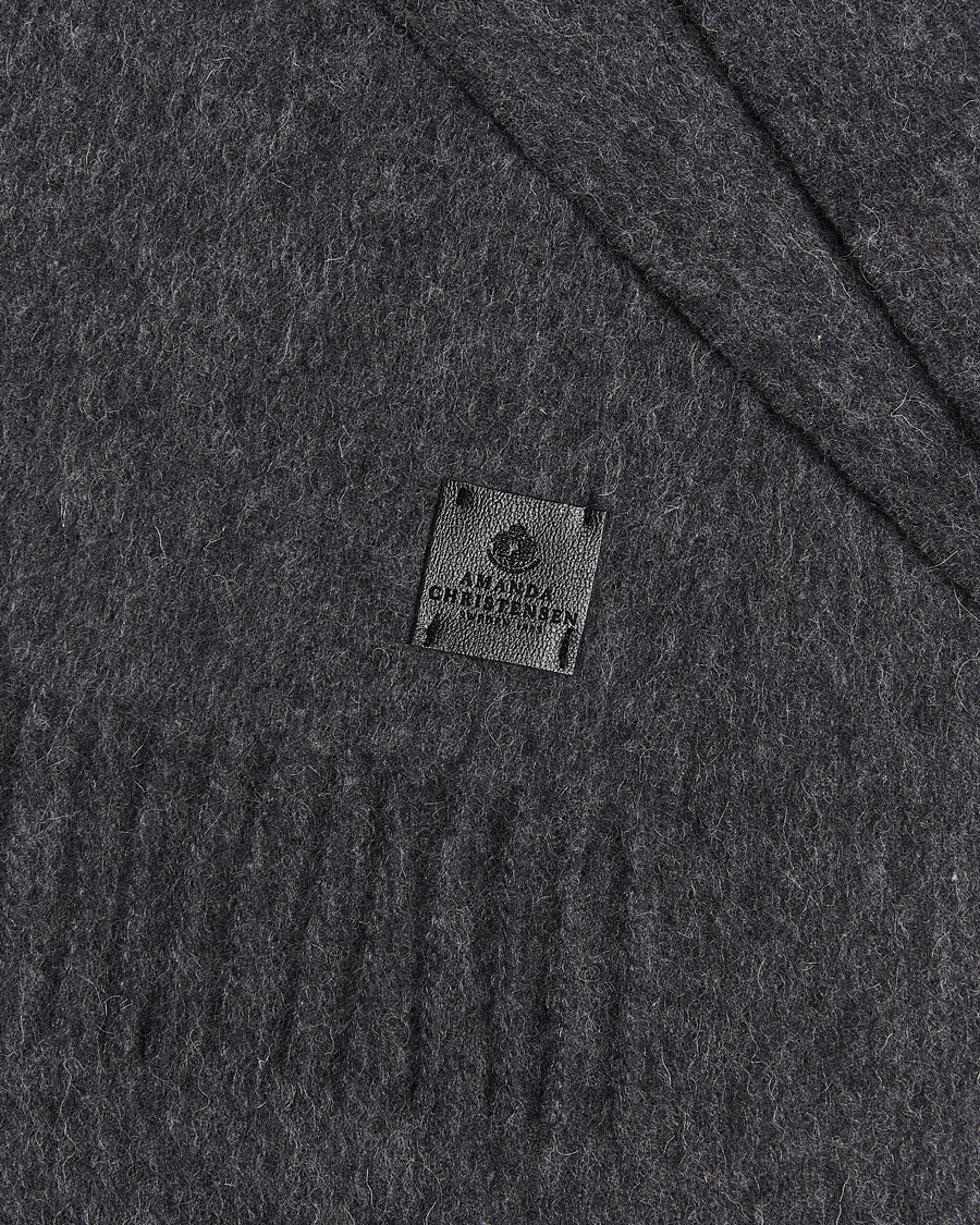 Hombres | Bufandas | Amanda Christensen | Wool Scarf Dark Grey Melange