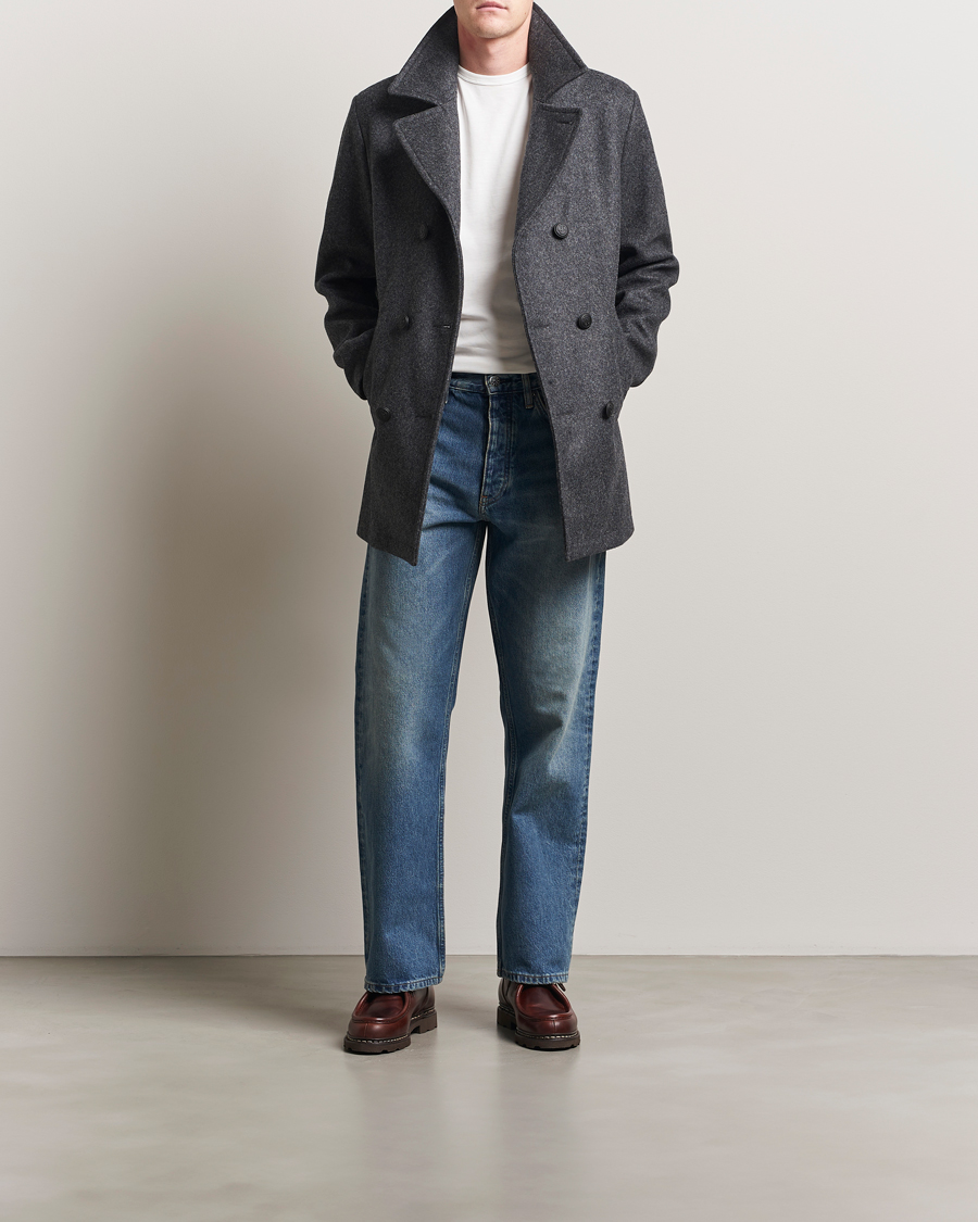 Hombres | Abrigos y chaquetas | Armor-lux | Kermor Wool Peacoat Grey Melange