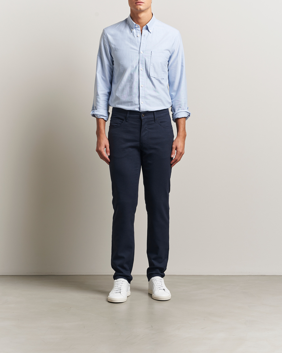 Hombres | Pantalones | Brax | Cadiz Woo.Look 5-Pocket Pants Universe Blue