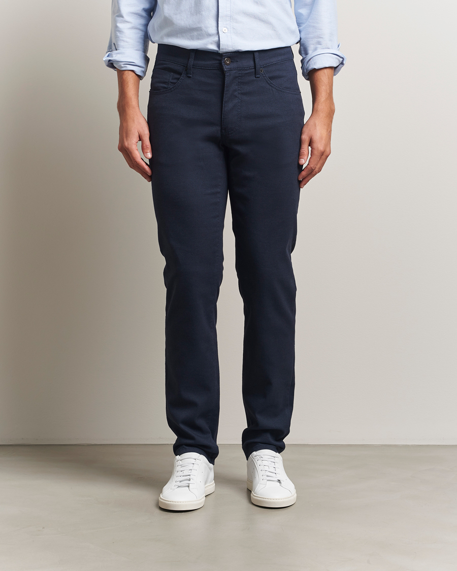 Hombres | Pantalones | Brax | Cadiz Woo.Look 5-Pocket Pants Universe Blue