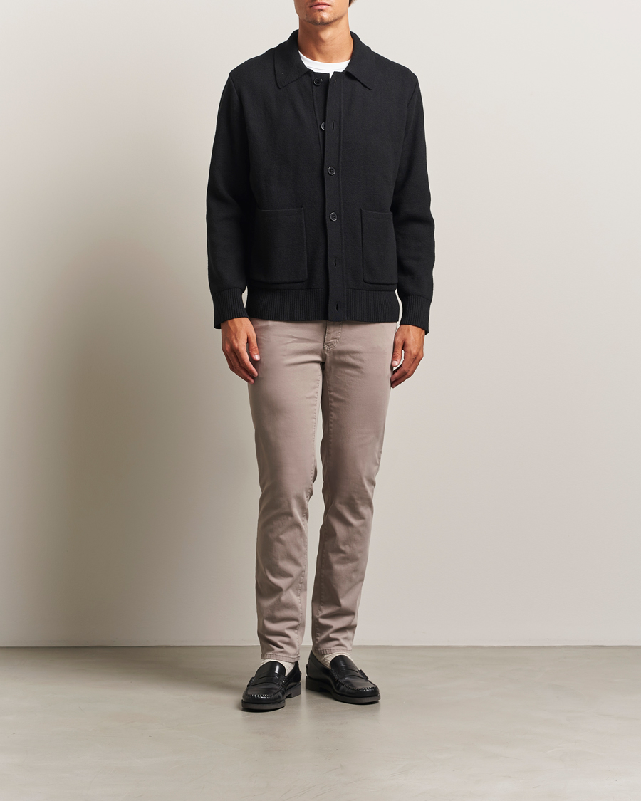 Hombres | Pantalones | Brax | Cadiz Cotton Satin 5-Pocket Pants Stone