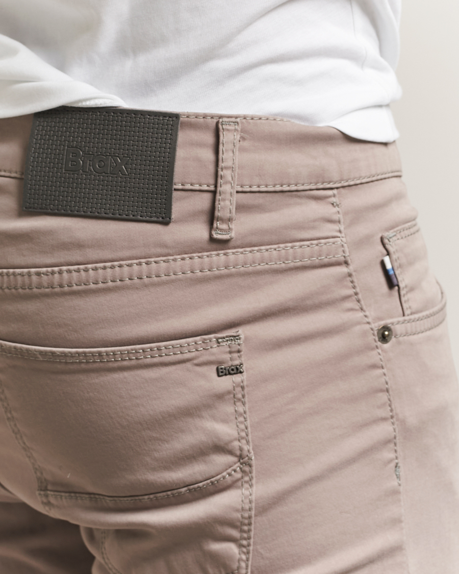 Hombres | Pantalones | Brax | Cadiz Cotton Satin 5-Pocket Pants Stone