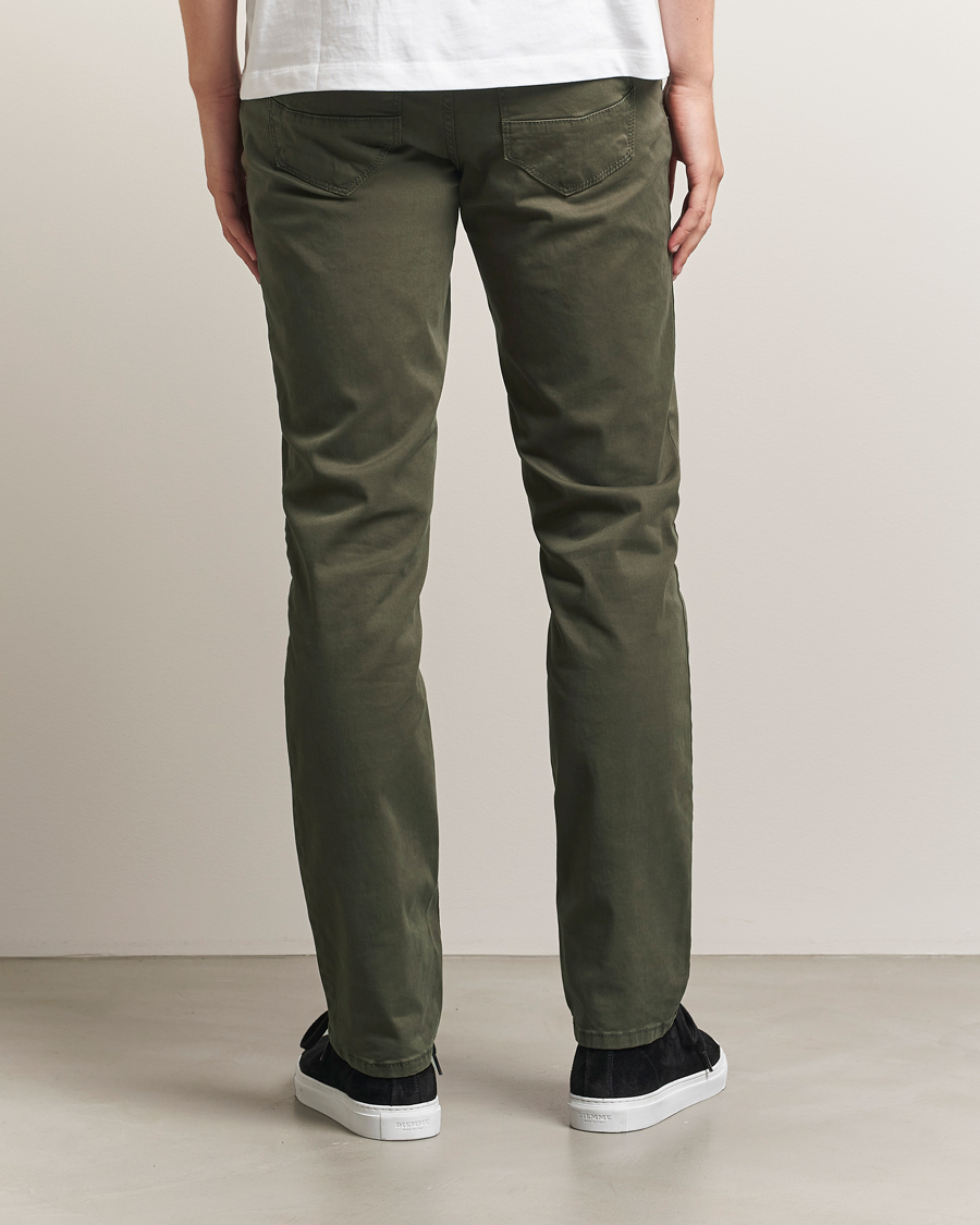 Hombres | Pantalones | Brax | Cadiz Cotton Satin 5-Pocket Pants Olive