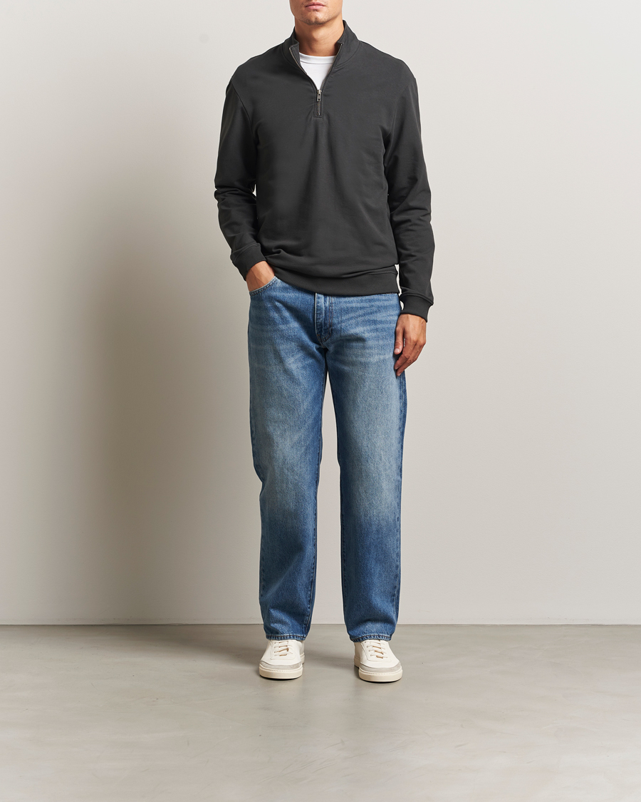 Hombres | Jerséis y prendas de punto | Bread & Boxers | Loungewear Half Zip Charcoal