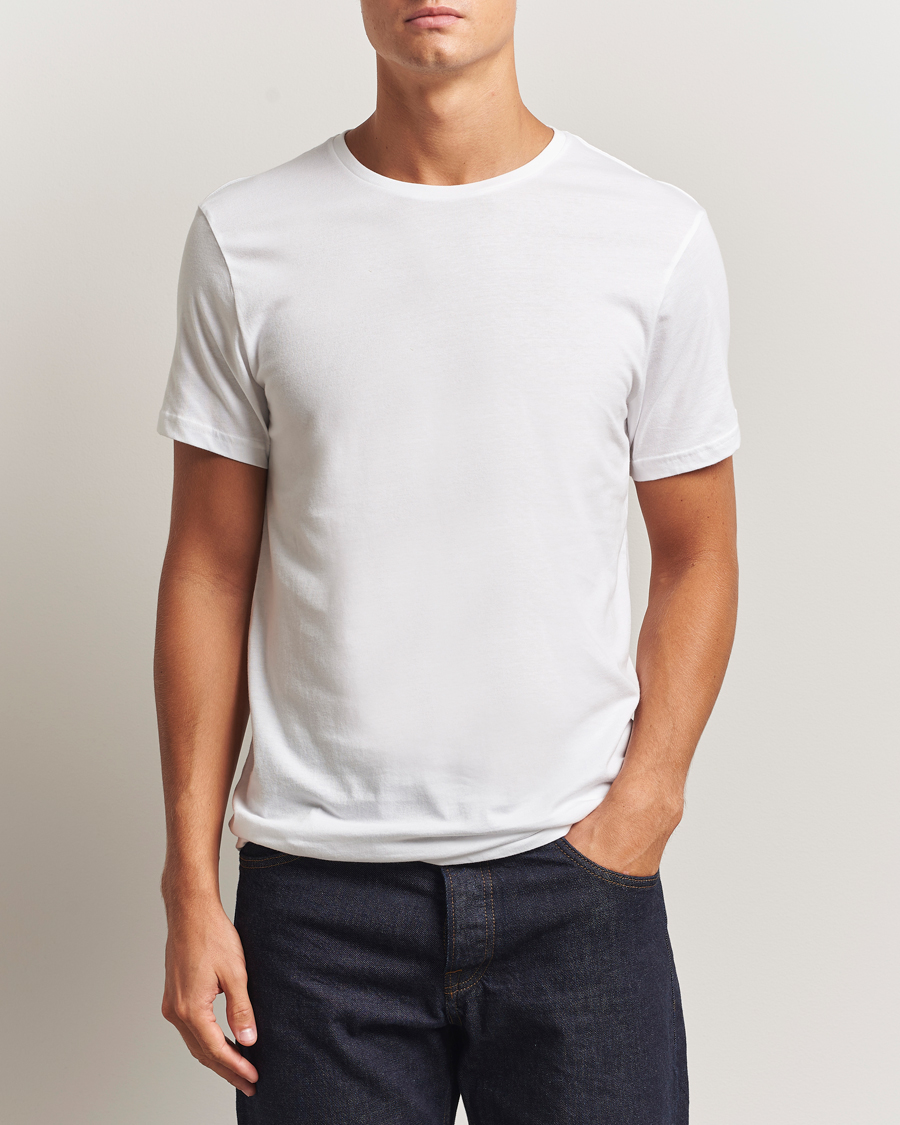 Hombres | Camisetas | Bread & Boxers | 2-Pack Lightweight Cotton T-Shirt White