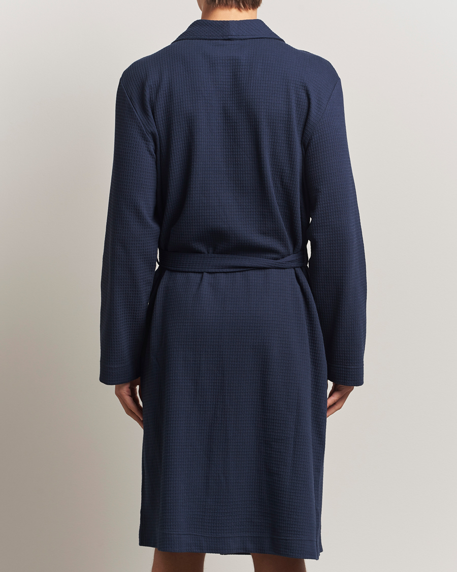 Hombres | Pijamas y batas | Bread & Boxers | Waffle Robe Navy Blue