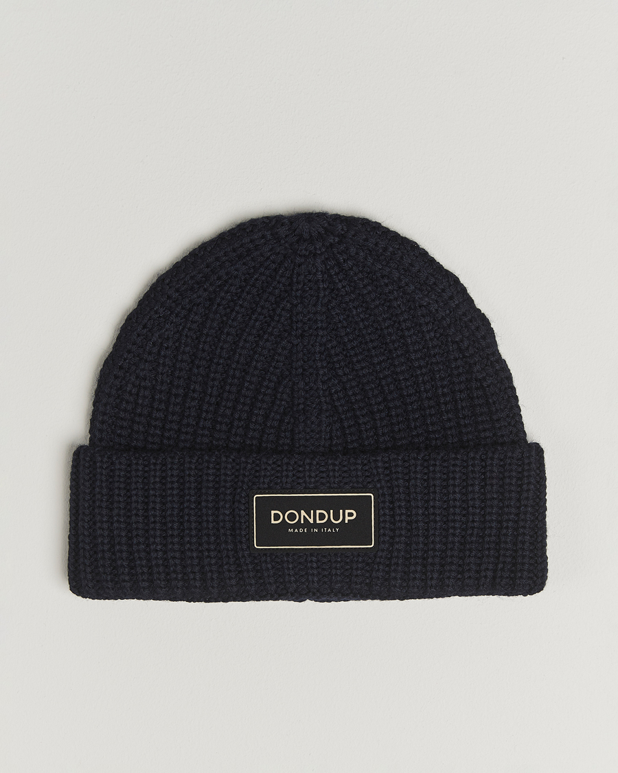 Hombres | Gorros | Dondup | Ribbed Beanie Navy