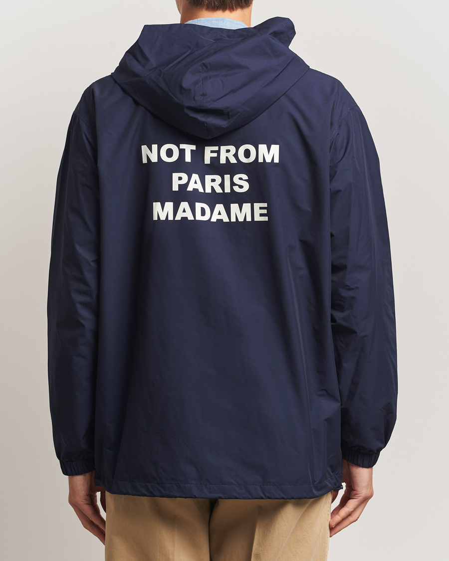 Hombres | Abrigos y chaquetas | Drôle de Monsieur | La Veste Capuche Slogan Jacket Navy