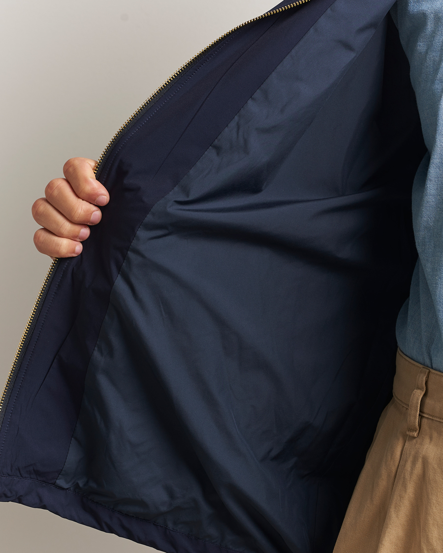 Hombres | Abrigos y chaquetas | Drôle de Monsieur | La Veste Capuche Slogan Jacket Navy