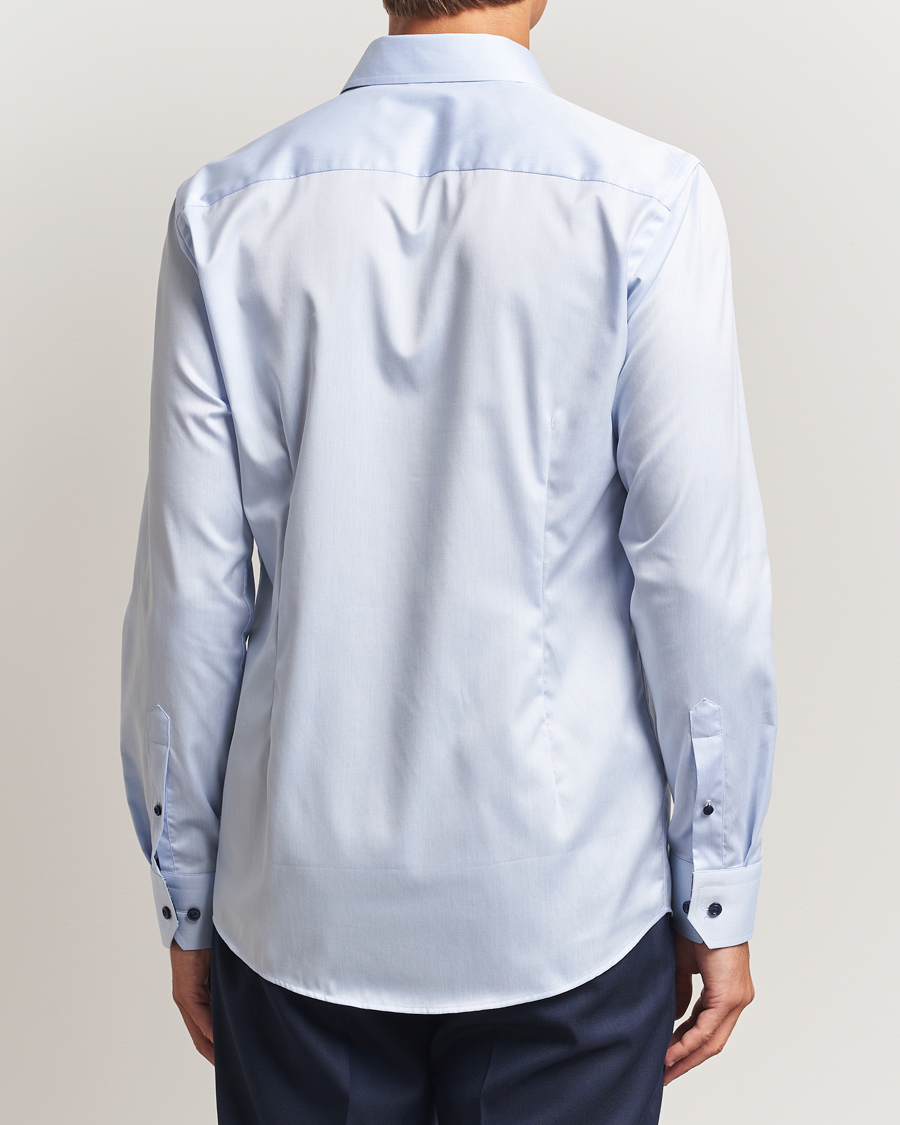 Hombres | Camisas | Eton | Slim Fit Signature Twill Contrast Shirt Light Blue