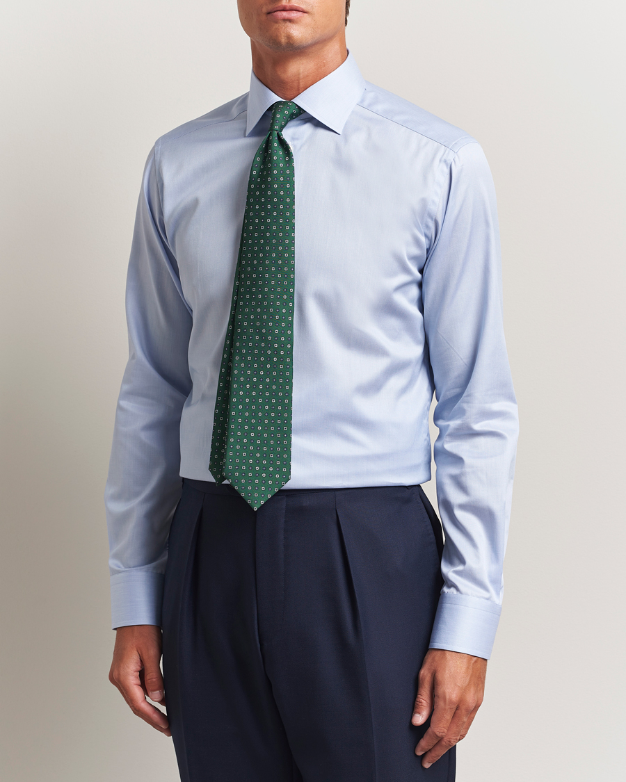 Hombres | Camisas | Eton | Slim Fit Signature Twill Paspoal Shirt Light Blue