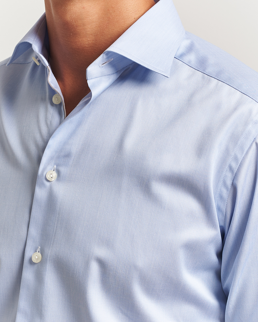 Hombres | Camisas | Eton | Slim Fit Signature Twill Paspoal Shirt Light Blue