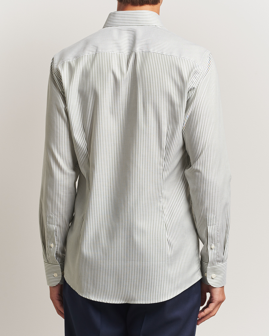 Hombres | Camisas | Eton | Slim Fit Bengal Striped Oxford Shirt Green