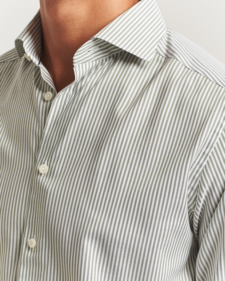 Hombres | Camisas | Eton | Slim Fit Bengal Striped Oxford Shirt Green