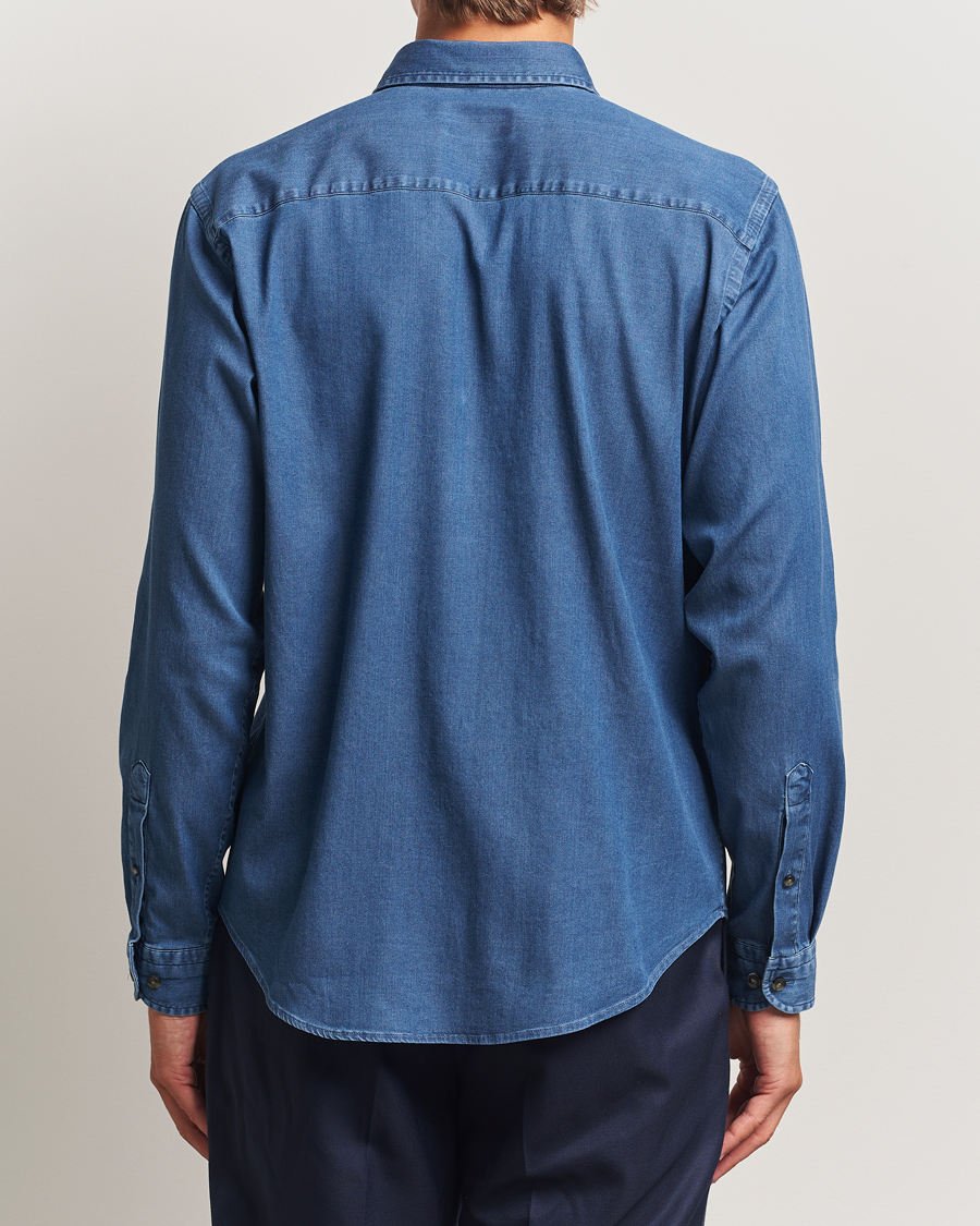 Hombres | Camisas | Eton | Casual Fit Denim Shirt Dark Wash