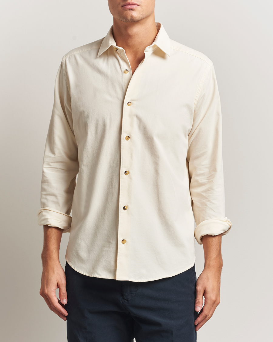 Hombres | Camisas | Eton | Casual Fit Corduroy Shirt Off White