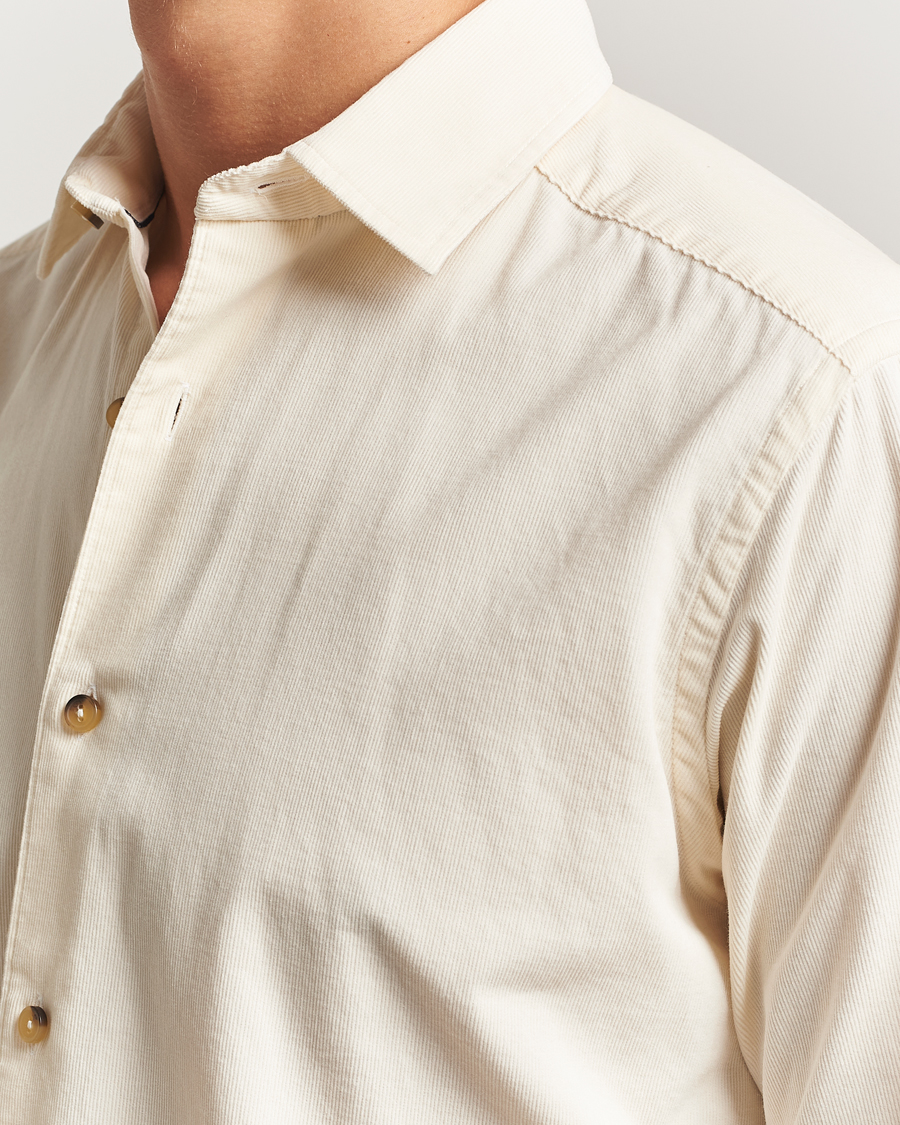 Hombres | Camisas | Eton | Casual Fit Corduroy Shirt Off White