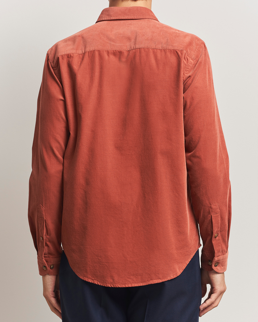 Hombres | Camisas | Eton | Casual Fit Corduroy Shirt Rust Red