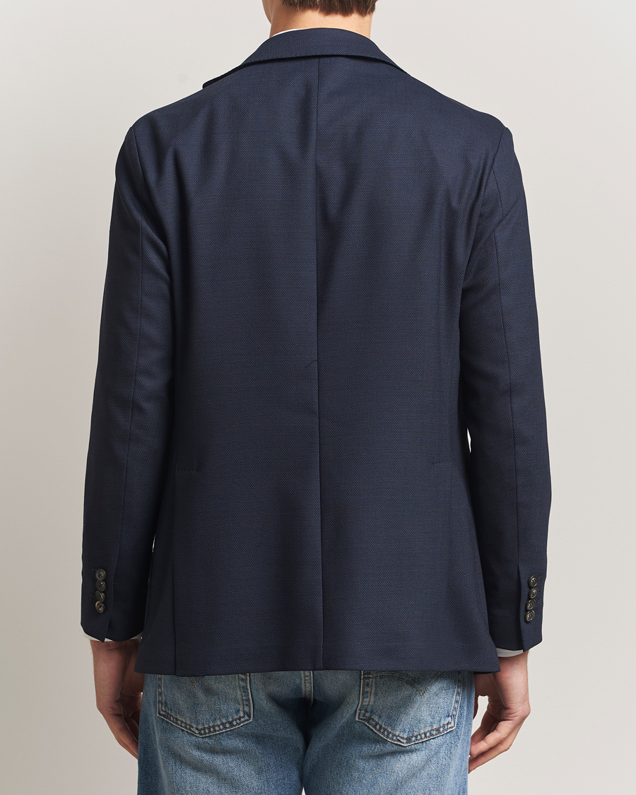 Hombres | Blazers | Eton | Wool Lana Tech Soft Blazer Navy Blue